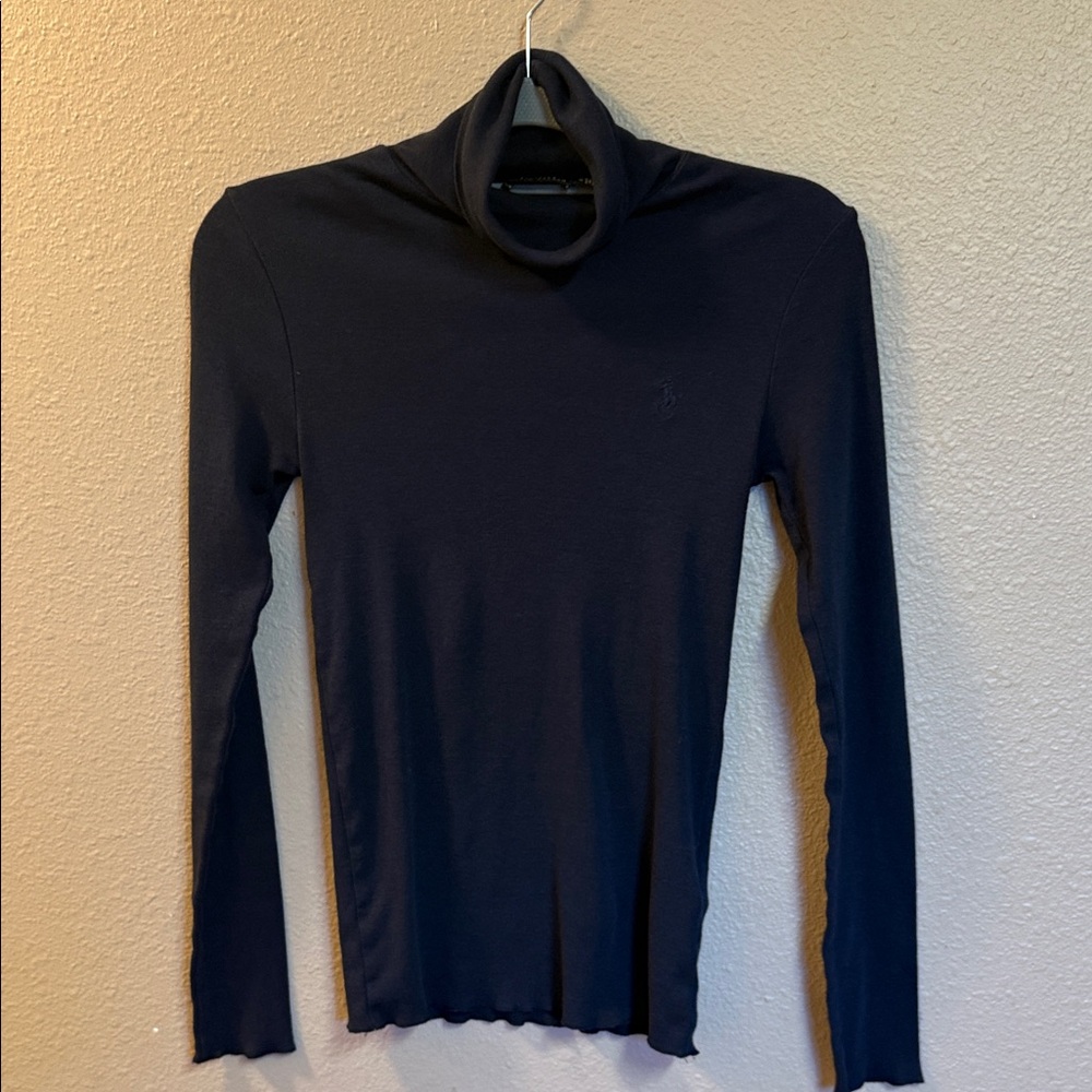Polo by Ralph Lauren Black Long-Sleeve Turtleneck Top